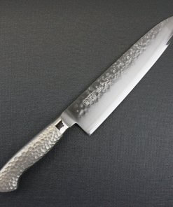 Japanese Chef Knife, Hammer Finish Series, Gyuto chef knife 210mm, front view