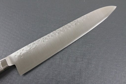 Japanese Chef Knife, Hammer Finish Series, Gyuto chef knife 240mm left-handed, details of blade backside