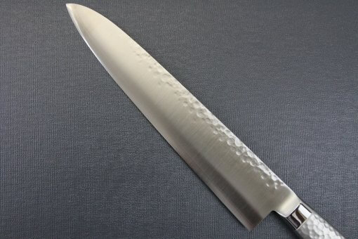 Japanese Chef Knife, Hammer Finish Series, Gyuto chef knife 240mm, details of blade backside
