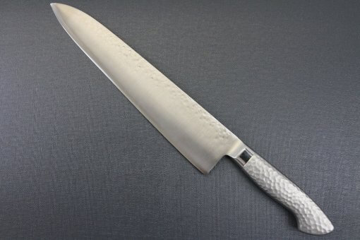 Japanese Chef Knife, Hammer Finish Series, Gyuto chef knife 270mm, backside view