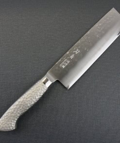 Japanese Chef Knife, Hammer Finish Series, Nakiri Vegetable knife, front view