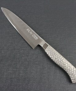 Japanese Chef Knife, Hammer Finish Series, Petit knife 120mm left-handed, front view