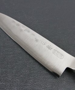 Japanese Chef Knife, Hammer Finish Series, Petit knife 120mm left-handed, details of blade front side