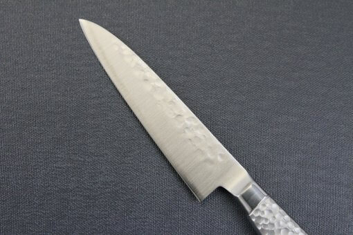 Japanese Chef Knife, Hammer Finish Series, Petit knife 120mm, details of blade backside