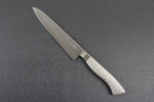 Japanese Chef Knife, Hammer Finish Series, Petit knife 150mm left-handed, front view