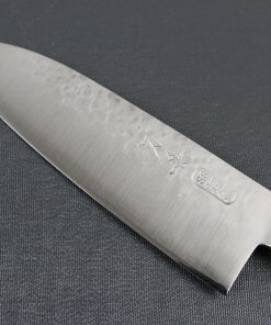 Japanese Chef Knife, Hammer Finish Series, Santoku multi-purpose knife 165mm left-handed, details of blade front side