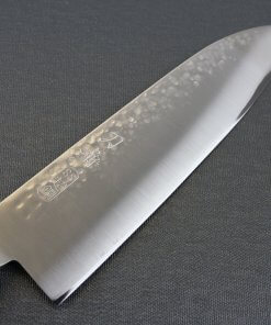 Japanese Chef Knife, Hammer Finish Series, Santoku multi-purpose 180mm, details of blade front
