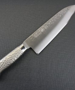 Japanese Chef Knife, Hammer Finish Series, Santoku multi-purpose 180mm, front view