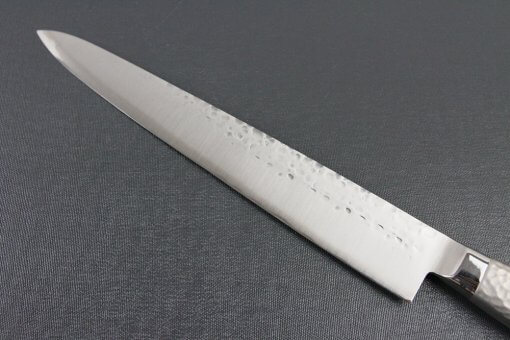 Japanese Chef Knife, Hammer Finish Series, Sujihiki Slicing Knife 270mm, details of blade backside