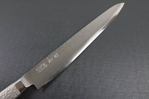 Japanese Chef Knife, Hammer Finish Series, Sujihiki Slicing Knife 240mm, details of blade front side