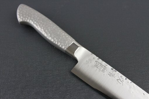 Japanese Chef Knife, Hammer Finish Series, Sujihiki Slicing Knife 240mm, diagonal front view