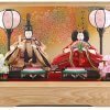 Hina dolls, a Japanese doll, compact size pair dolls set Miyuki (WHite), entire view of the product