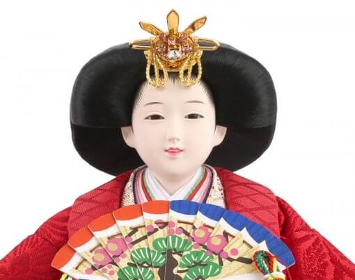 Hina dolls, a Japanese doll, gorgeous pair doll set Hagoromo Purple, face of the empress doll