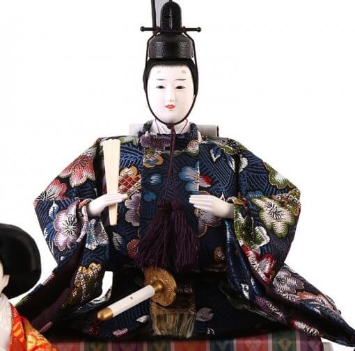 Hina dolls, a Japanese doll, gorgeous 5 dolls set Misaki, entire view of the emperor doll