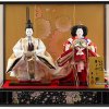 Hina dolls, a Japanese doll, stand-up pair doll set Hatsuki, entire view