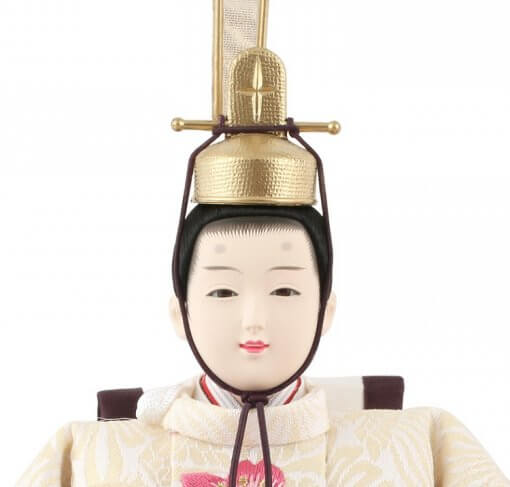 Hina dolls, a Japanese doll, gorgeous pair doll set Hagoromo white, face of emperor doll