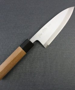 Japanese professional chef knife, Deba fillet knife, steel 120mm, entire view