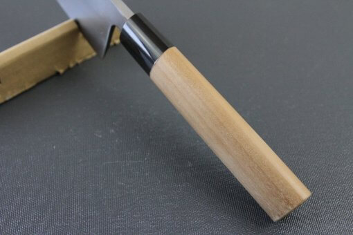 Japanese professional chef knife, Deba fillet knife, steel 120mm, handle top view