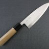 Japanese professional chef knife, Deba fillet knife, steel 150mm, entire front view