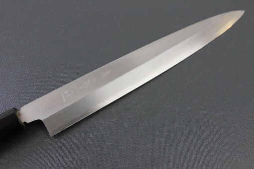 Japanese professional chef knife, Yanagiba Sushi knife, 1st grade 240mm, details of blade front side