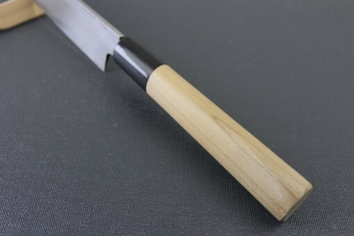 Japanese professional chef knife, Yanagiba Sushi knife, 1st grade 240mm, handle top view