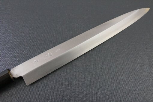 Japanese professional chef knife, Yanagiba Sushi knife, 1st grade 270mm, details of blade front side