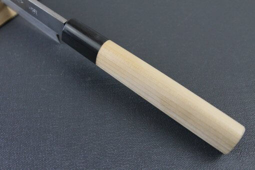 Japanese professional chef knife, left-handed Yanagiba Sushi knife, 1st grade 240mm, handle top view