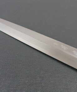 Japanese professional chef knife, left-handed Yanagiba Sushi knife, 1st grade 300mm, details of blade front side