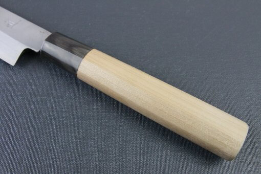 Japanese professional chef knife, left-handed Yanagiba Sushi knife, 1st grade 300mm, handle details