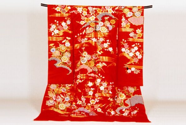 Kiryu Kimono Fabric, Traditional Japanese fabric for Kimono etc., completed gorgeous Kimono