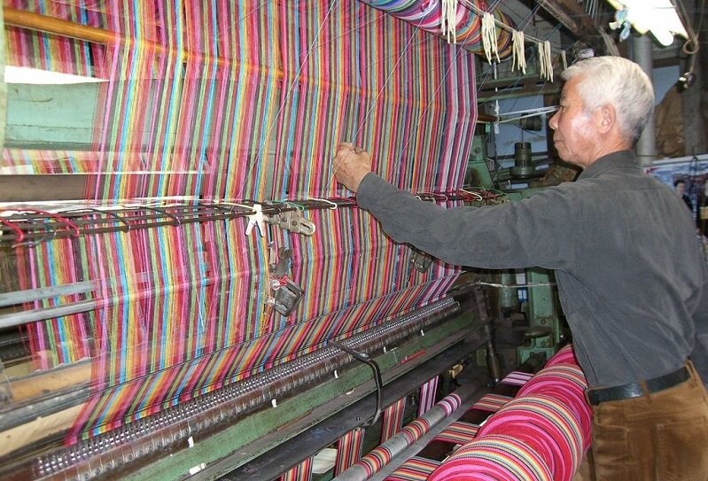 Kiryu Kimono Fabric, Traditional Japanese fabric for Kimono etc., a waving factory famous for its product