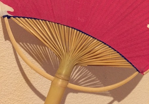 Boshu Uchiwa Fans, Japanese traditional craft, details of Uniwa frame made of bamboo