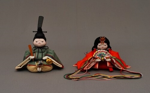 Edo Sekku Dolls, a Japanese Traditional Craft of Tokyo, Hina doll a pair of Prince and Princess