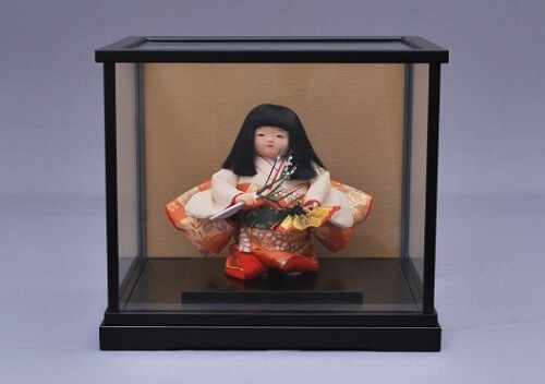 Edo Sekku Dolls, a Japanese Traditional Craft of Tokyo, a Kimono doll in a case