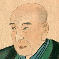 Ukiyo-e, Japanese art of Edo woodprint, self portrait of a genuine Ukiyo e drawer Hiroshige