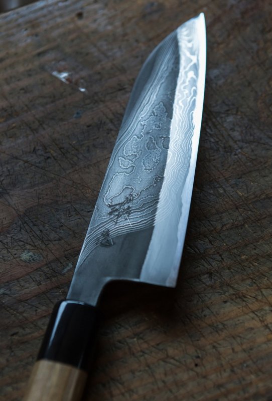 Echigo-Sanjo Cultery, a traditional Japanese crafts, a beautiful chef knife blade