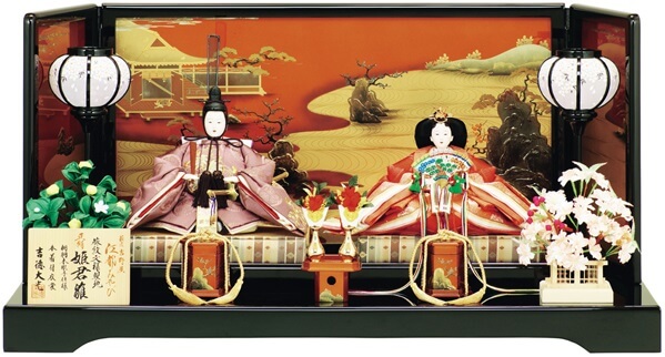 Suruga Hina Doll Accessories, a traditional Japanese craft, Hina dolls pair emperor and empress