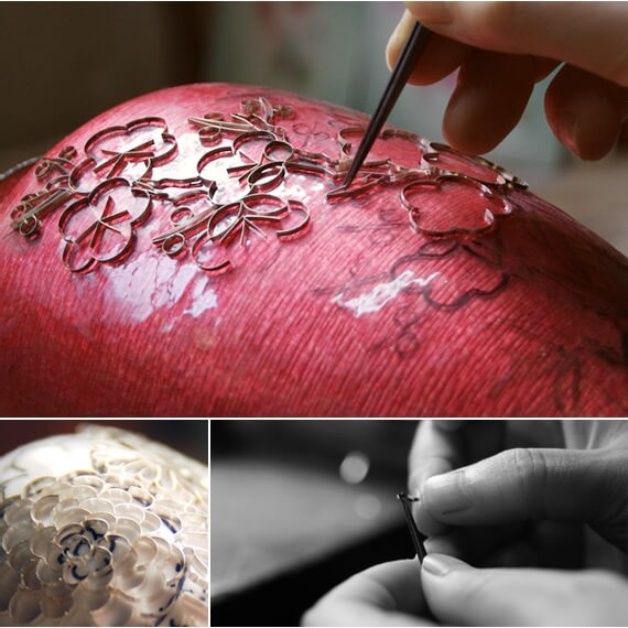 Owari Shippo ‘Seven Treasures’ Cloisonné Metalwork, a Japanese traditional craft, making process by a craftsman