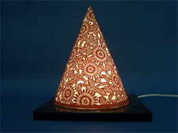 Ise Carving Paper, a Japanese traditional craft, product of modern lamp shade