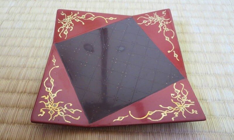 Takaoka Lacquerware, a Japanese traditional craft, beautiful square tray