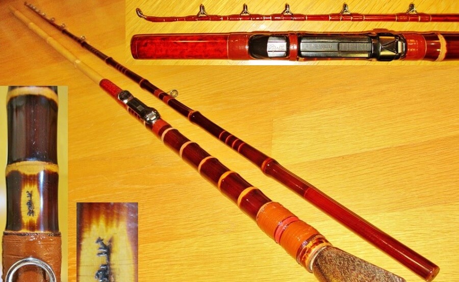 Edo bamboo fishing rod, a traditional craft of Japanese rod, details of a product example