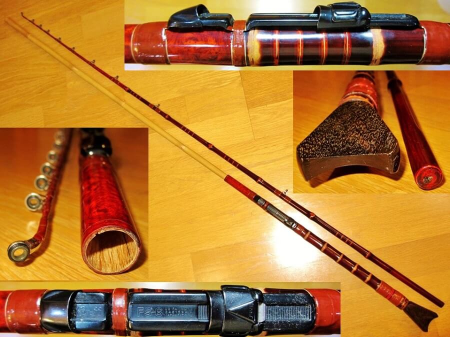 Edo bamboo fishing rod, a traditional craft of Japanese rod, details of a product example