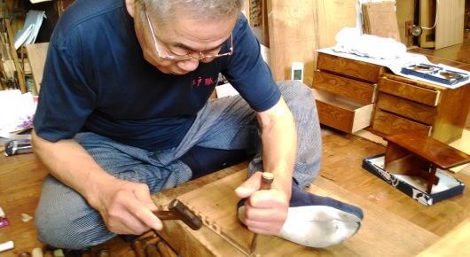 Japanese traditional craft, Edo woodworks, a craftsman in Tokyo