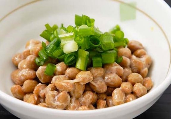 Natto, Japanese food, served in a cup