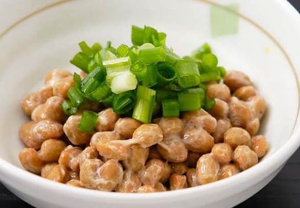 Natto, Japanese food, served in a cup