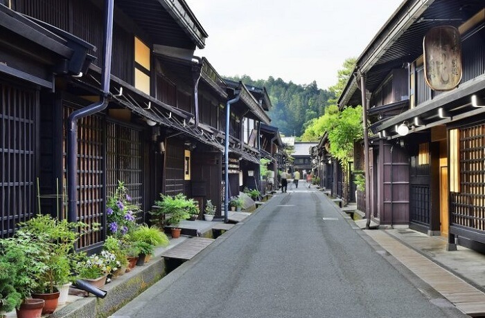 Hida Shunkei Lacquerware, a Japanese traditional craft, old townscape of Hida Takayama region