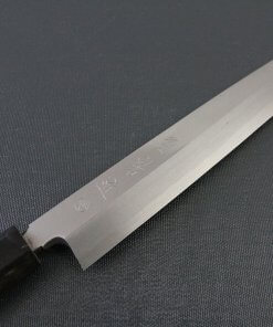 Japanese professional chef knife, Yanagiba sushi knife, steel 240mm, details of blade front side