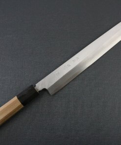 Japanese professional chef knife, Yanagiba sushi knife, steel 270mm, entire view