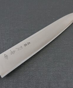 Japanese Chef Knife, Toshu super blue steel Aogami Super, petit knife 150mm, details of blade front side