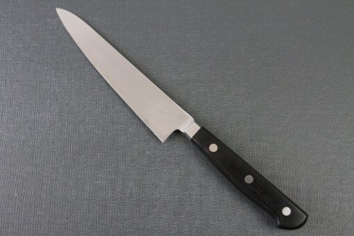 Japanese Chef Knife, Toshu super blue steel Aogami Super, petit knife 150mm, backside view